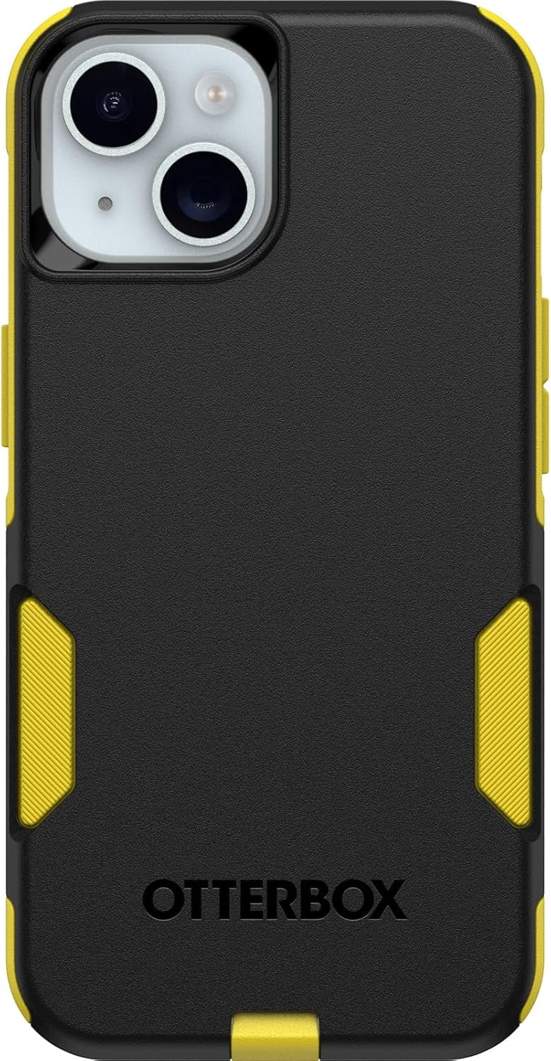 OtterBox iPhone 16e (Only) - Commuter Series Case - Night (Black & Yellow) - Slim & Tough - Pocket-Friendly - with Port Protection - Non-Retail Packaging