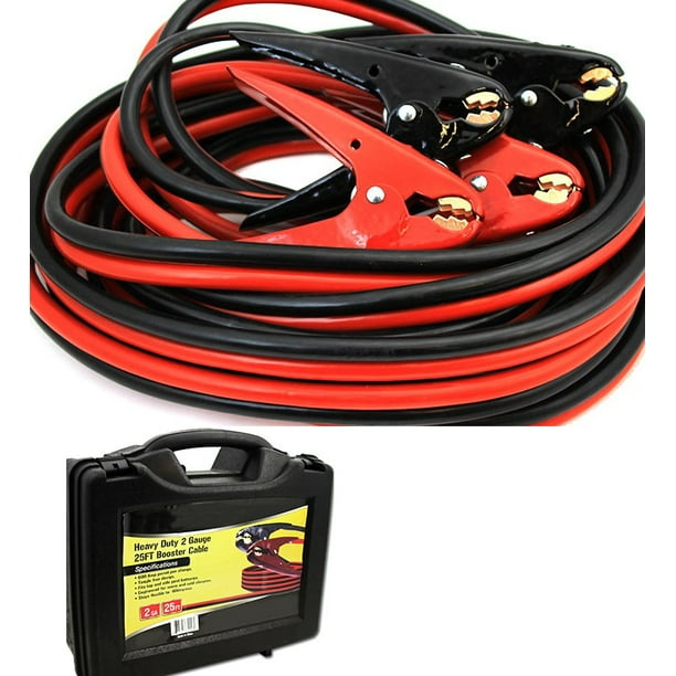 Stark 25ft 2 Gauge Emergency Power Jumper Cable Starter Booster Cable