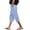 Blue, variant on Capri Pants for Women Spring Summer Relaxed Fit Lightweight Elastic Waist Straight Leg Cropped Pants Capris with Pockets