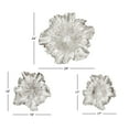 thumbnail image 3 of DecMode Silver Polystone 3D Floral Wall Decor (3 Count), 3 of 12