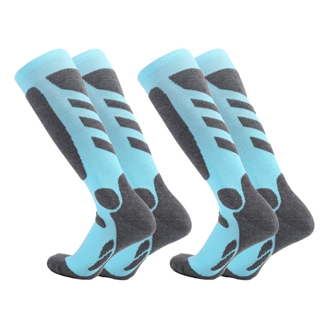 2 pares de calcetines de esquí, calcetines térmicos hasta la rodilla para snowboard, senderismo, clima frío, nieve y caza