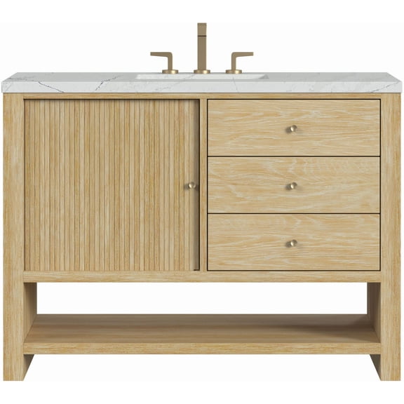 James Martin Vanities D404-V48-3Enc Marigot 48" Single Basin Wood Vanity Set - Sunwashed