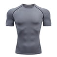 thumbnail image 5 of Camiseta de compresión para hombre, ropa deportiva de verano para correr, camisetas deportivas elásticas de secado rápido, camisetas de entrenamiento atléticas para gimnasio, 2024, 5 of 5