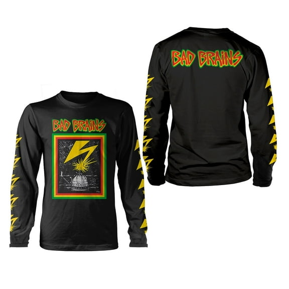 Bad Brains Men's Capitol Long Sleeve T-Shirt Black Large | Officially Licensed Merchandise