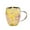 Yellow, variant on 12Oz Double Wall Clear Glass With Handle Artistic Insulated Cup With Petal Painting Colorful Mugs For Hot Cold Beverages Cappuccino Latte Espresso Coffee Juice(Purple-350Ml)