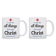 thumbnail image 1 of ThisWear Nurse Gift RN Gifts Bible Verse Philippians 4:13 I Can Do All Things Through Christ Inspirational 11 ounce 2 Pack Coffee Mugs, 1 of 4