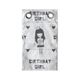 thumbnail image 1 of Birthday Hanging Pocket Organizer, Little Girl with Gift Box Birthday Girl in Scandinavian Style, Printed Polyester Storage Bag with Pockets, 9" x 27", White Grey and Charcoal Grey, 1 of 2