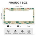 thumbnail image 3 of 2 Pieces Vintage Elegant Rustic Floral Botanical French License Plate Frames Country Floral Patchwork Auto Car Accessories Tag Aluminum Metal 2 Hole for US And CA, 3 of 6