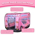 thumbnail image 3 of AOKESI Pop Up Play Tent Foldable Ice Cream Truck Tent with 3 Openings, Indoor Outdoor Kids Pretend Playhouse Toys for Toddlers (Ice Cream Truck), 3 of 6