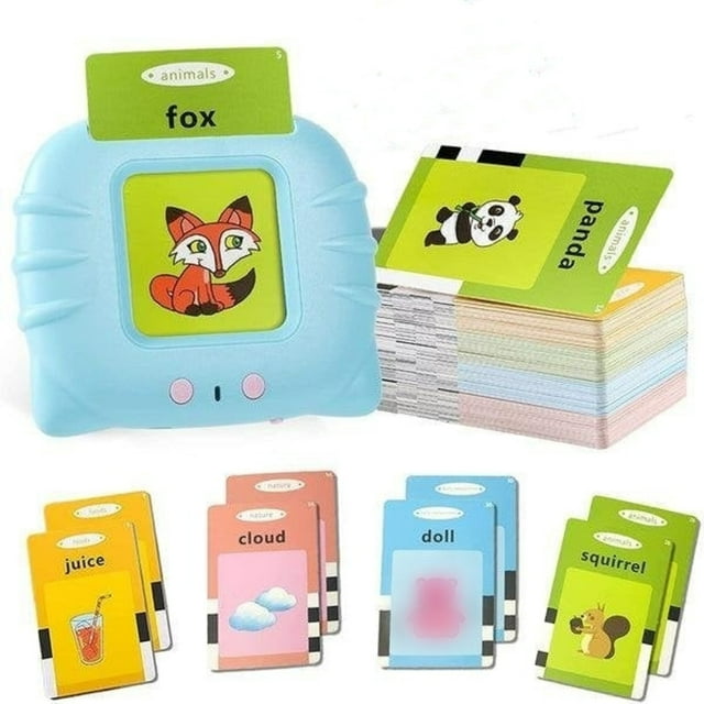 Talking Flashcards For Kids 112 Cards And 224 Sight Words Speech And Travel Toy For Kids Reading Machine Preschool Montessori Educational Toy Learn Animal Shape