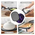 thumbnail image 7 of Pofeuu Galaxy Lightning Print Silicone Pot Mat Mitten With Hanging Loop Heat Resistant Oven Mitts Non-Slip Bbq Baking Smoking Potholders, 7 of 7