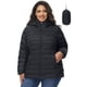 thumbnail image 1 of Chaqueta acolchada ROYAL MATRIX para mujer talla grande con capucha negra 2X, 1 of 7