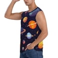 thumbnail image 3 of Fotbe Space Planet Men's Camiseta sin Mangas Estampada para Hombres, Playera Casual para Gimnasio, Entrenamiento, Playa-Medium, 3 of 7