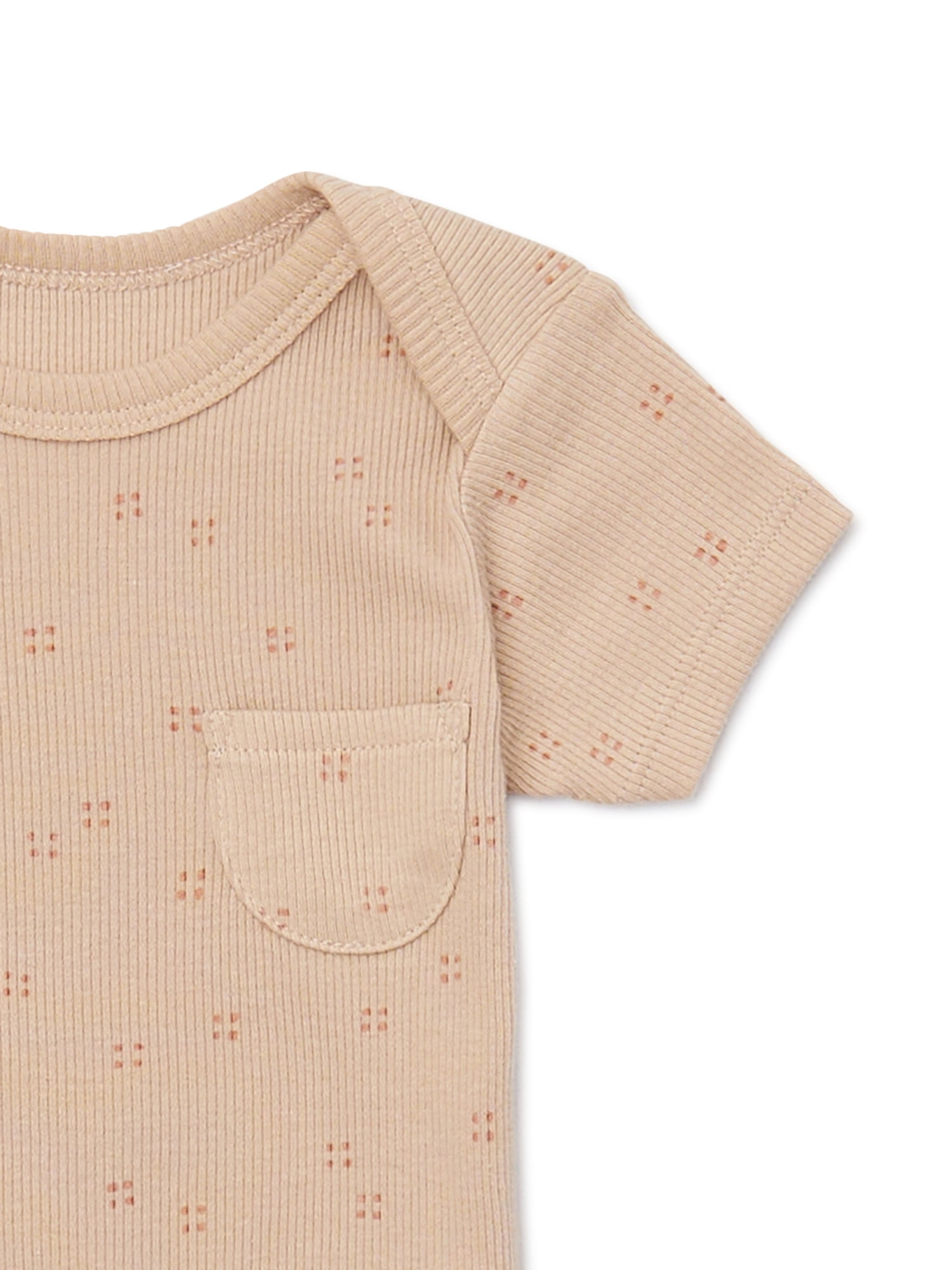easy-peasy Baby Short Sleeve Print Bodysuit, Sizes 0-24 Months