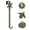 Antique Brass, variant on Haute Decor Adapt Adjustable Length Wreath Hanger with Interchangeable Icons (Antique Brass-Sun/Snowflake/Bee/Pumpkin)- 4 Door Wreath Hangers in 1