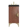thumbnail image 6 of Modway Daylight 18" Solid Mango Wood Bathroom Vanity in Black/Walnut, 6 of 7