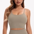 thumbnail image 2 of Bras for Women,Ladies' Stylish Casual Gathered Sports Bra Camisole Yoga Vest,Sports Bras for Women,Brown,XL, 2 of 4
