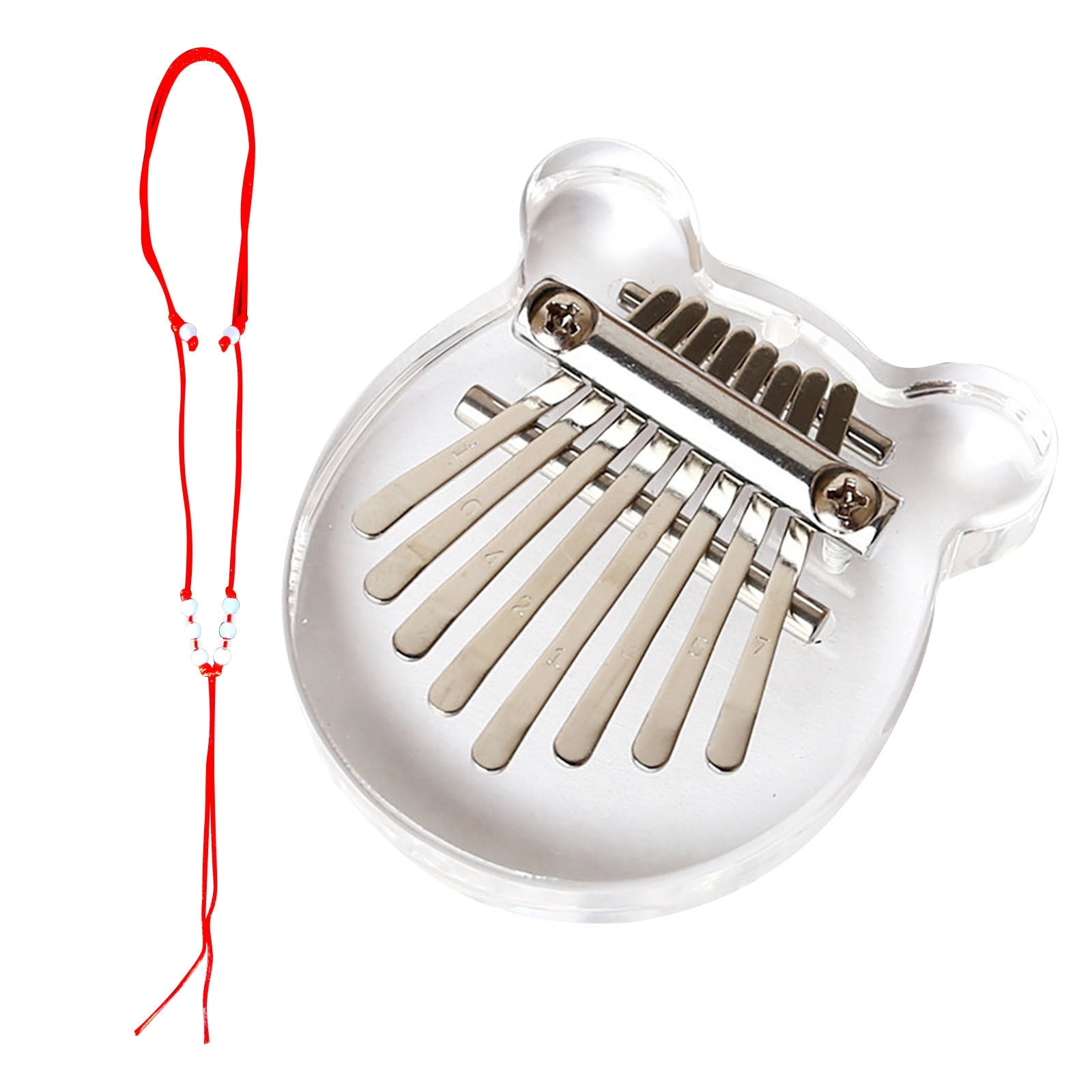 3 Set of Mini 8 Keys Super Mini Thumb Piano, Magics Clear Finger Piano With Study Instruction