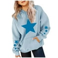 thumbnail image 3 of ShomPort Toddler Hoodie Baby Boys Girls Hooded Sweatshirt Long Sleeve Star Printed Pullover 1-12Years, 3 of 5