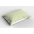 thumbnail image 2 of Ambesonne Floral Pillow Sham 2 Pack, Tulip Garden and Leaves Art, 36"x20", Purple Green and Cream, 2 of 3