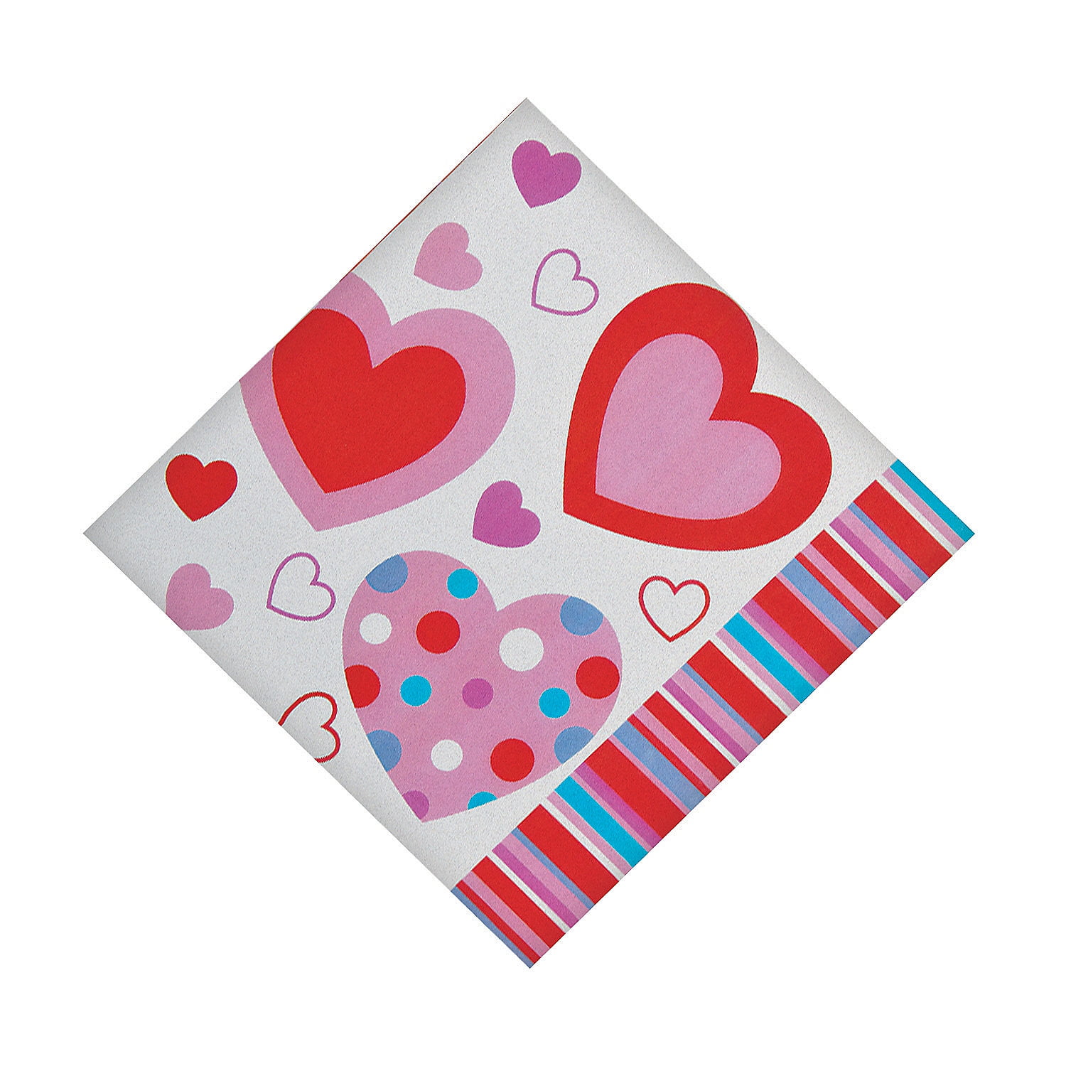 Fun Express Valentines Hearts Lunch Napkins (50pc) for Valentine's