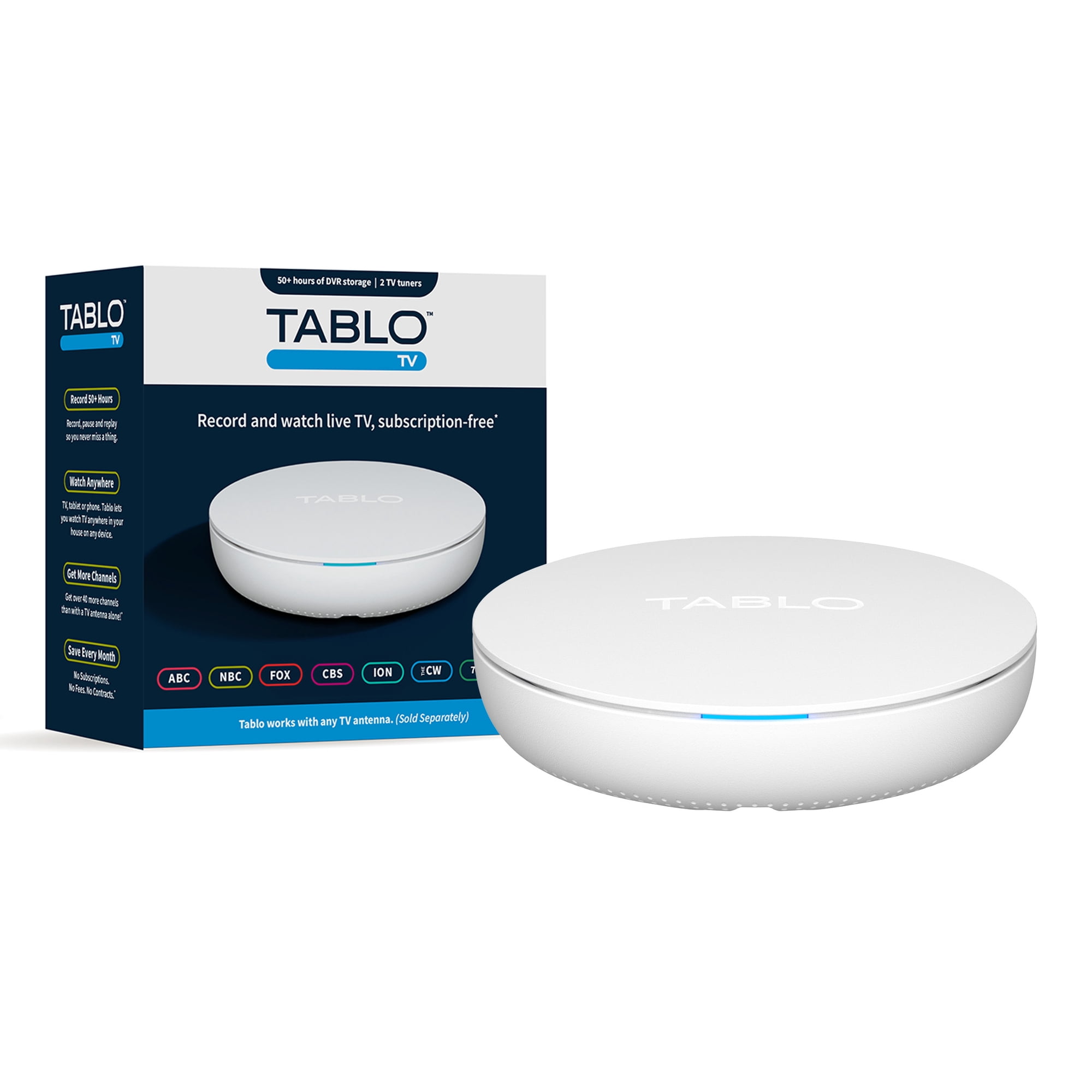 New Tablo 4th Gen 2-Tuner 128GB Over-The-Air DVR with No Subscriptions & works with any TV antenna