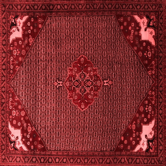 Ahgly Company Indoor Square Persian Red Traditional Area Rugs, 8' Square
