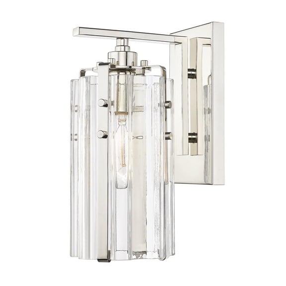 3036-1S-PN-Z-Lite-Alverton - 1 Light Wall Sconce In Industrial Style-12.5 Inches Tall and 5.25 Inches Wide-Polished Nickel Finish