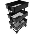 thumbnail image 1 of Carrito Almacenamiento 3 Niveles para Casa Muñecas Estantería Malla con Ruedas Metal, 1 of 5