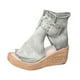 thumbnail image 2 of Sandalias de cuña de caña alta de moda de verano Sandalias romanas de boca de pez de suela gruesa Wmkox8yii sa4486, 2 of 5