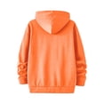 thumbnail image 5 of IAJDKMEK Men's Letter Print Full Zip Hoodie – Streetwear Sweatshirt with Graphic Design & Pocket, Long Sleeve Hoodies for Men, Y2K Jacket for Urban Style & Daily,Orange M, 5 of 5