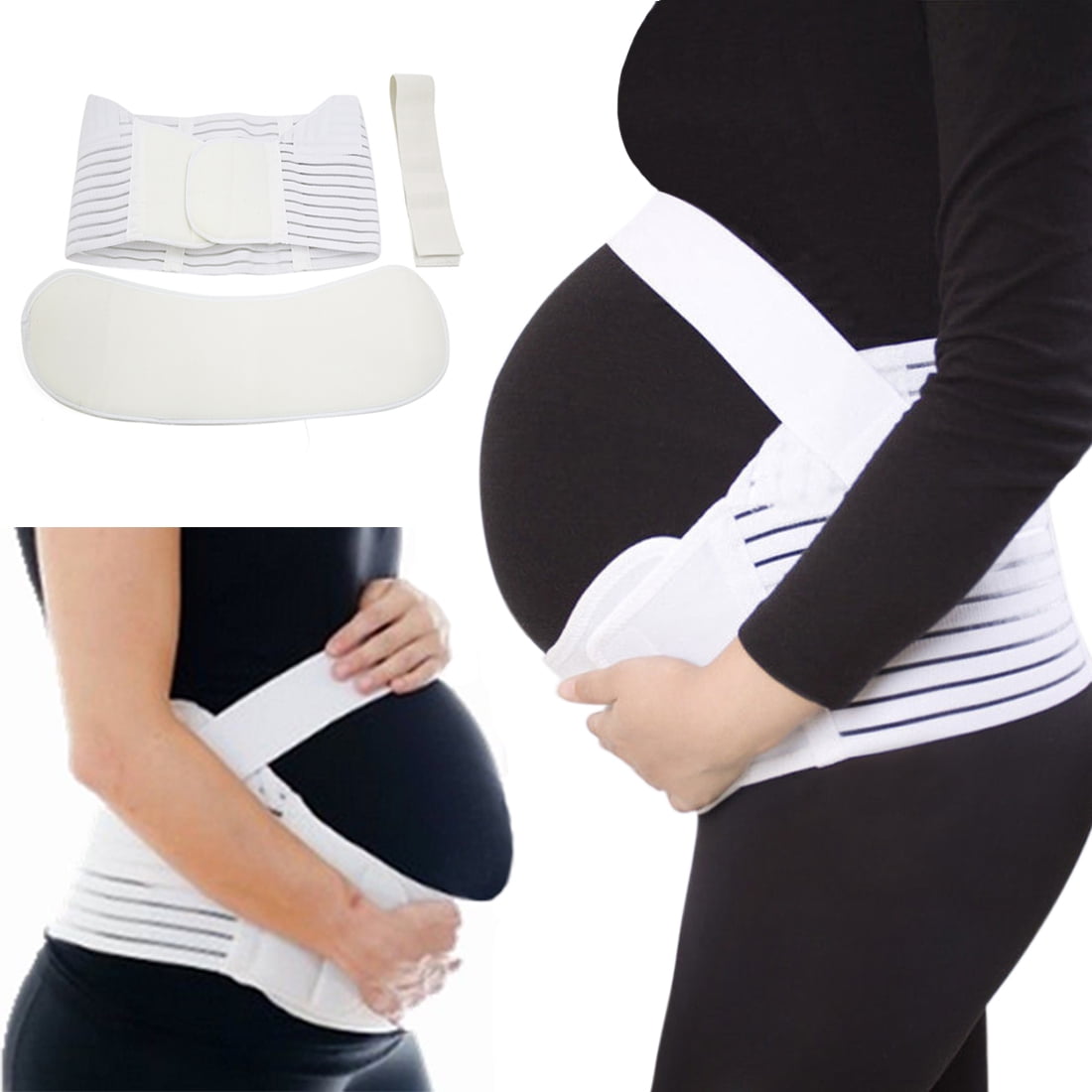 Unique Bargains Pregnant Belt Pelvic Back Abdomen Maternity Belly Support Band L