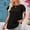 Black, variant on Njoeus Women's Ruffle Short Sleeve Tops Summer Casual Flowy Blouse Crewneck Shirts Solid Color Cute Loose Tunic Tops