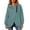 Green, variant on Zip Up Hoodie for Women Asymmetrical Solid Color Long Sleeve Sweatshirt Fall Casual Tops