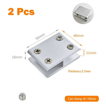 

2Pcs Glass Clamp Clips Bracket for Handrails 8-10mm Glass Aluminium Brackets