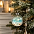 thumbnail image 2 of Ocean Animal Christmas Ornaments, 3.2In Blue Hanging Bauble with Sea Glass Decor, Coastal Beach Themed Decoration with Seashells Starfishes for Christmas Tree Party Gifts, 2 of 7