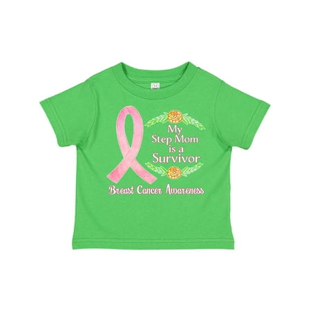 

Inktastic My Step Mom is a Survivor Breast Cancer Awareness Gift Toddler Boy or Toddler Girl T-Shirt