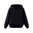 thumbnail image 4 of Kids' Hoodie Kangaroo Pocket Long Sleeve Casual Pullover Basic Comfortable Classic Solid Color Fall Top, 4 of 5