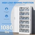 thumbnail image 3 of Cjf Metal Storage Cabinet with Locking Doors, 71 inch Tall Garage Locker, 5 Adjustable Shelves, Steel Cabinet for Office, Garage, Home and Pantry, 3 of 8
