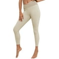 thumbnail image 3 of WLJ Women Contrast Color Patchwork Cross-Over Waist Workout Yoga Pants, 3 of 6