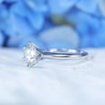 thumbnail image 4 of Simple Round Cut Moissanite Sterling Silver Ring, 4 of 8