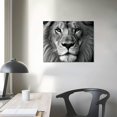 thumbnail image 4 of Acheng  D0169 Modern Giclee Canvas Prints Wall Art Stretched Artwork Black and White Lion Pictures to Photo Paintings on Canvas Wall Art for Bedroom Living Room Home Decorations  20x16in, 4 of 6