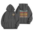 thumbnail image 1 of WEAIXIMIUNG Robe Sweat à Manches Courtes pour Femmes Col Rond Décontracté avec Poche Imprimé Lettres Anglaises, 1 of 5