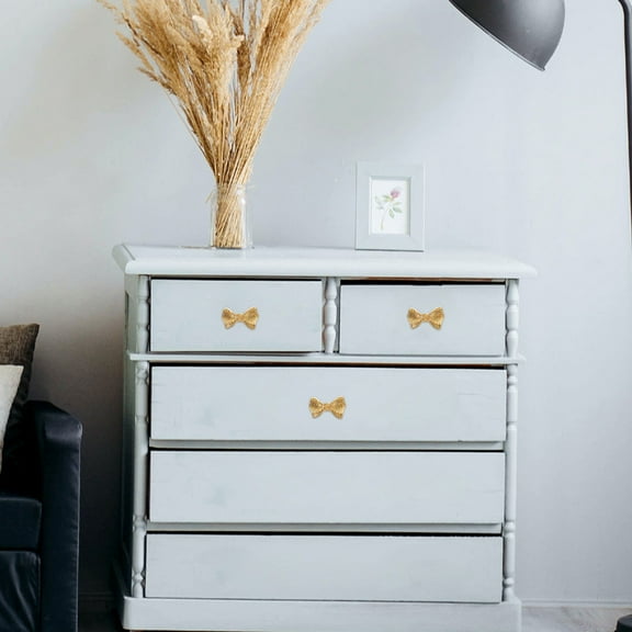 HOMEMAXS Brass Gold Bow Drawer Knobs for Kitchen Cabinet Hardware Nursery Door Decorative Tie Kids Dresser Knobs Pulls Vintage