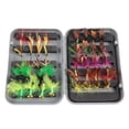 thumbnail image 4 of Sarapandan 40PCS Multi-color Mixed Simulate Fly Fishing Hook Fish Lure Bait Artificial Feather Wing, 4 of 8