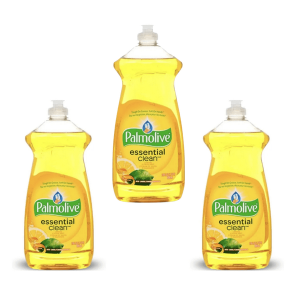 3 pack bottles  Palmolive Essential Clean Lemon Dish Liquid (28 fl oz x 3)