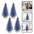 thumbnail image 2 of MasteelfCA 4pcs Mini Xmas Tree Miniature Xmas Tree with Wooden Base Christmas Desktop Decoration, 2 of 8