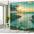 thumbnail image 5 of Ambesonne Hawaiian Shower Curtain, Hanauma Bay on Oahu, 69"Wx75"L, Turquoise Green Yellow, 5 of 5