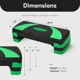 thumbnail image 4 of BalanceFrom Aerobic Step Platform Trainer with Adjustable 3-Level Risers, Black & Green, 4 of 8