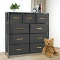 thumbnail image 6 of Bigroof 9 Drawer Dresser, Organizer for Bedroom Hallway Closet Office, Wood Top, Black, 6 of 6